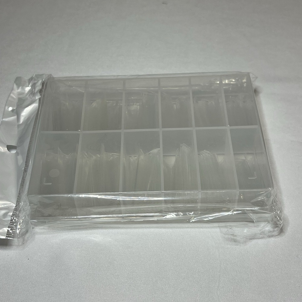 New240 Pieces Clear Coffin Acrylic Nail‎ Art Tips 12 Sizes Morgles Salon Home